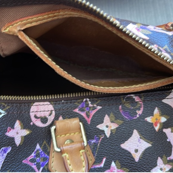 Louis Vuitton Watercolor Aquarelle Brown Speedy 35 - Picture 9 of 10